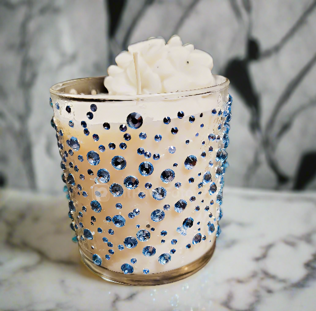 Blue Lagoon Ocean Peony Candle - Handmade Soy Candle
